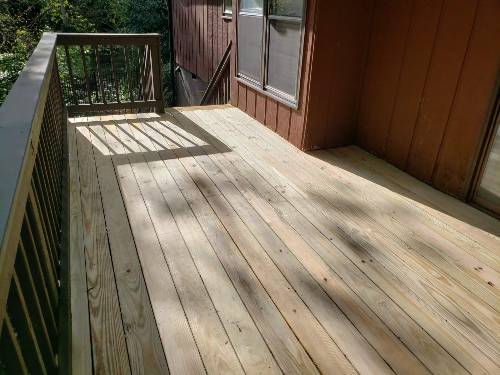 Erin Decking Replacement and Stain in Raleigh, NC.