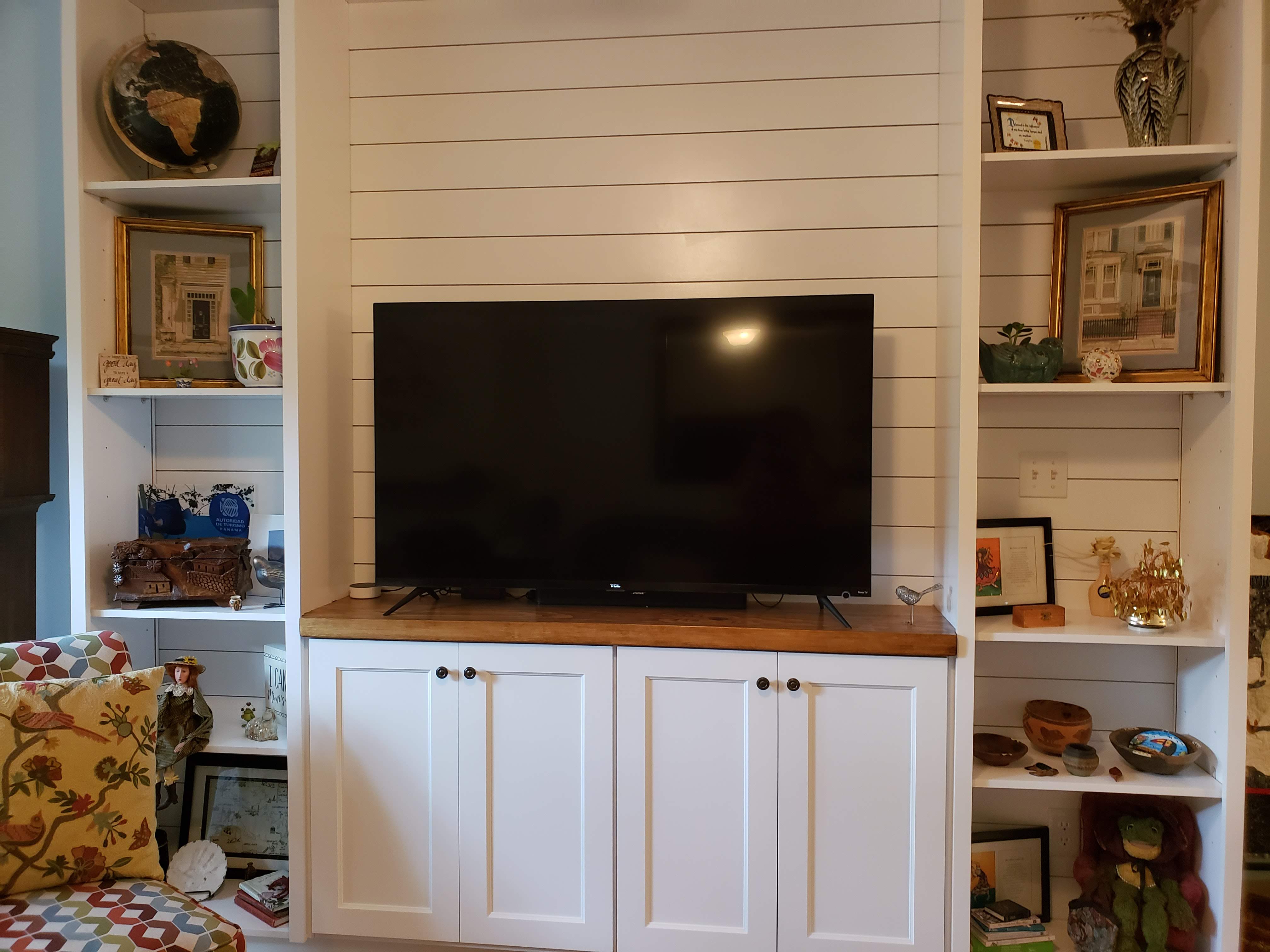 Green Ridge Built-in Entertainment Center in Raleigh, NC.