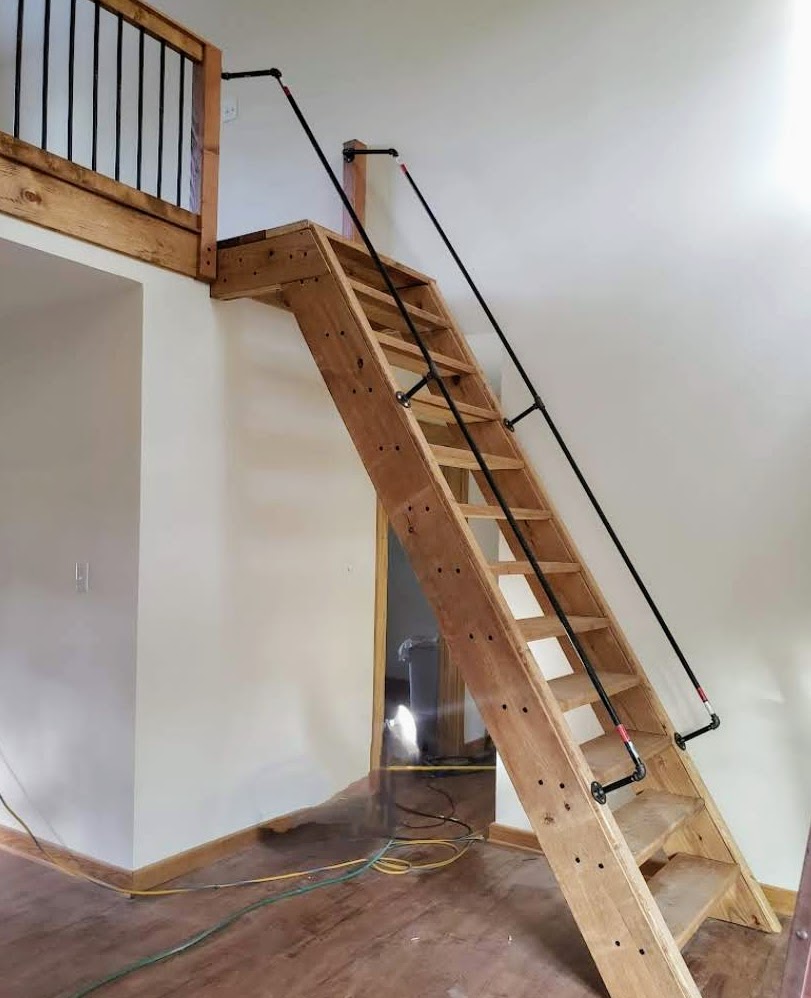 Rains Mill Custom Wood Stairs in Raleigh, NC.