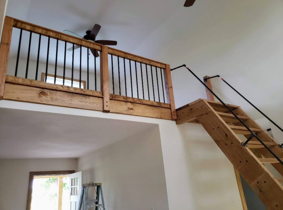 Rains Mill Custom Wood Stairs in Raleigh, NC.